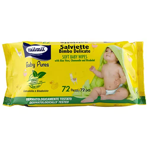 Milmil Salviettine Baby Puresalviette Bimbo Delicate Umidificate Multiuso Fresh Touch