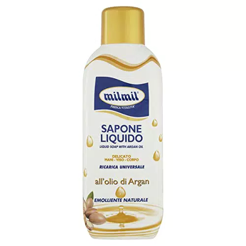 Milmil Sapone Liquido Delicato, Fragranza all'Olio di Argan
