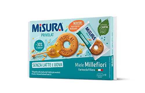 Misura Biscotti al Miele Privolat, Senza Latte e Uova