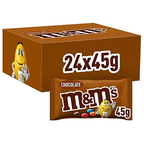 M&Ms Choco Confetti Contenenti Cioccolato Al Latte, 24 Bustine Ognuna Da 45G Di Praline Al Cioccolato: Totale 1080G