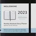 Moleskine Agenda Mensile 2023, Agenda 12-Mesi, Agenda Mensile con Copertina Morbida