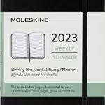 Moleskine Agenda Settimanale 2023, Agenda 12-Mesi, Agenda Settimanale con Layout Orizzontale