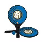 Mondo Toys - 2 Racchette in plastica - Pallina di Gomma - Gioco da Spiaggia per Bambini e Adulti - Prodotto ufficiale F.C. Inter Milano - Unisex - 15024