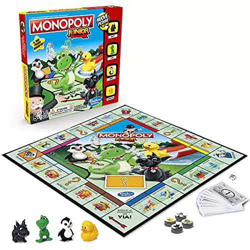 Hasbro A6984IT0 Monopoly Junior Versione 2019, Multicolore