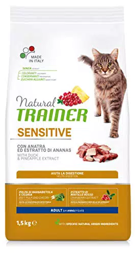Natural Trainer Sensitive Cibo per Gatti Adulti con Anatra - 1