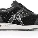 NeroGiardini A719471D Sneakers Donna in Pelle, Camoscio E Tela - Nero