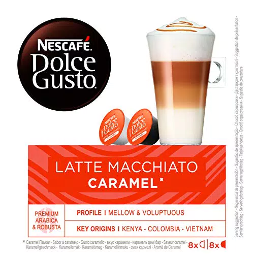 Nescafé - Dolce Gusto Latte Macchiato Caramel - 1 confezione da16 pezzi-168