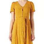 Only ONLSONJA Life S/S Dress Noos Wvn Vestito, Chai Tea/AOP: DOT W Macadamia
