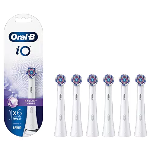 Oral-B iO Testine Di Ricambio Radiant White, Confezione Da 6 Pezzi