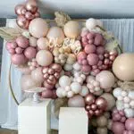 Palloncini Compleanno Retrò Rosa, Kit Ghirlanda Palloncini Bambina Compleanno Rosa Oro Beige Ghirlanda Palloncini Boho Decorazione per Bambino Baby Shower Compleanno Festa di Nozze Riutilizzabile