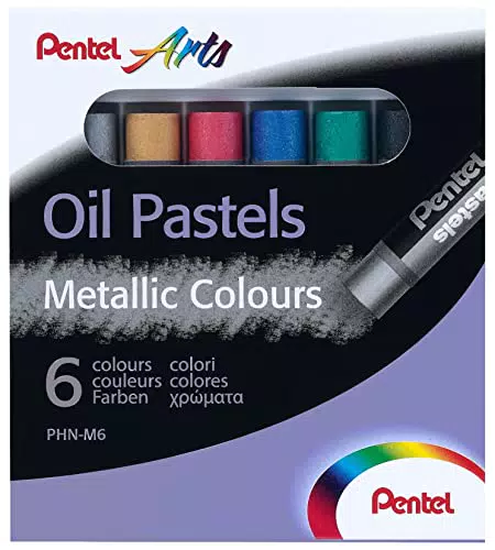 Pentel PHN Oil Pastel pastelli a olio metallizzati 6 pz