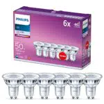 Philips LED, Faretto, 6 pz, equivalente a 50W, attacco GU10