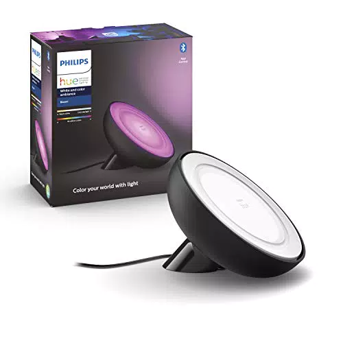 Philips Hue White and Color Ambiance Bloom, Lampada da tavolo smart, nero
