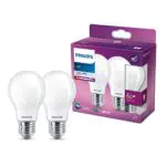 Philips Lighting Lampadina LED Goccia, 2 Pezzi, Equivalente a 60W