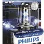 Philips RacingVision GT200 H4 lampadina fari auto +200%, blister singolo