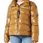 Pinko Mirco 3 Caban Crystal Nylon, CL6_Cammello/Oro