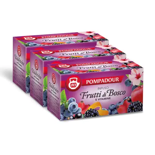 Pompadour, Infuso Frutti di Bosco e Vitamine, 60 Filtri