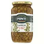 Ponti Capperi all'Aceto di Vino, Contorno Fresco, Piacevole e Gustoso in Barattolo Da 700 G