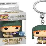 Funko POP! Keychain: Harry Potter Holiday - Ron Weasley - Mini Figura in Vinile da Collezione Novità Portachiavi - Riempitivi per Calze - Idea Regalo - Merchandising Ufficiale - Movies Fans