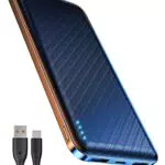 Power Bank 10000 mah, Powerbank Ultra Leggero Sottile Caricatore Portatile