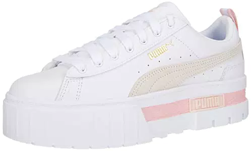 PUMA Mayze Lth Wn's, Scarpe da Ginnastica Donna, Multicolore White Marshmallow