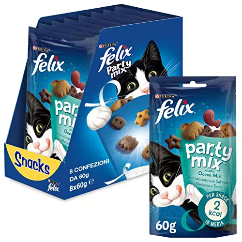 Purina Felix Party Mix Snack Gatto Ocean Mix con Salmone