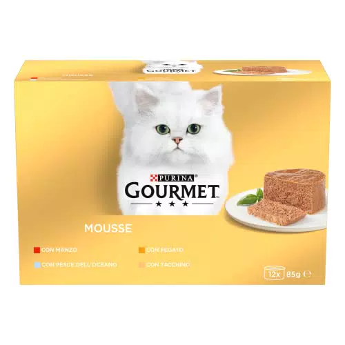 Purina Gourmet Gold Mousse Cibo Umido per Gatti con Manzo