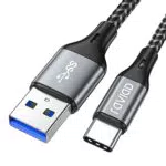 RAVIAD Cavo USB C a USB 3.0 A, Nylon Intrecciato Cavo USB Tipo C di Ricarica Rapida e Trasmissione per Samsung Galaxy S21/S20/S10/ S9/S8