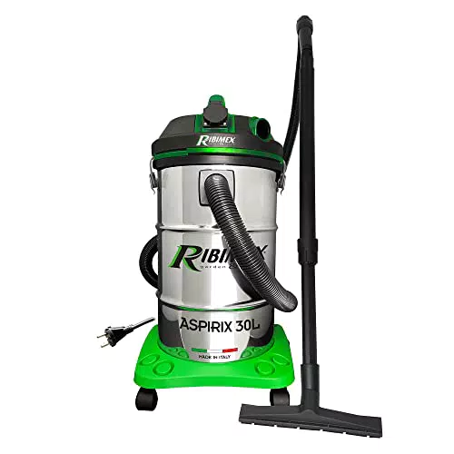 RIBIMEX - PRASP30IT/PEX - Bidone aspira solidi e liquidi con presa 30 L - 1200 W