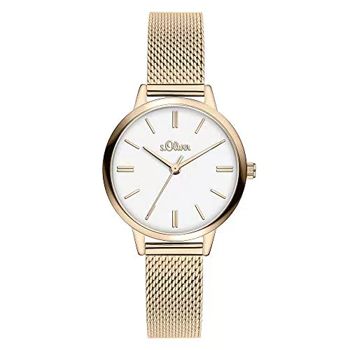 s.Oliver Orologio Analogico Quarzo Donna con Cinturino in Acciaio Inox SO-3806-MQ