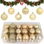 shengo Set di 36 palline di Natale in plastica, 4 cm