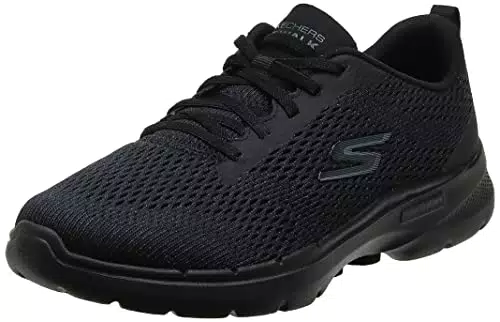 Skechers Go Walk 6 Bold Vision, Scarpe Donna, Black Textile/Trim