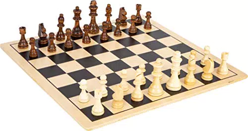 Small Foot 11784 Scacchi e dama XL in legno, per 2 giocatori