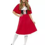 SMIFFYS Costume Cappuccetto Rosso, Rosso, con Vestito Lungo e Mantella