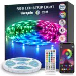 Striscia LED 20 Metri, Bluetooth RGB Smart 20M con Telecomando