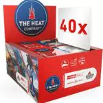 THE HEAT COMPANY Scaldamani - 40 Paia - Extra Caldo - Scaldini - 12 Ore Mani Calde - Pronti all'Uso - autoriscaldante - Puro Naturale