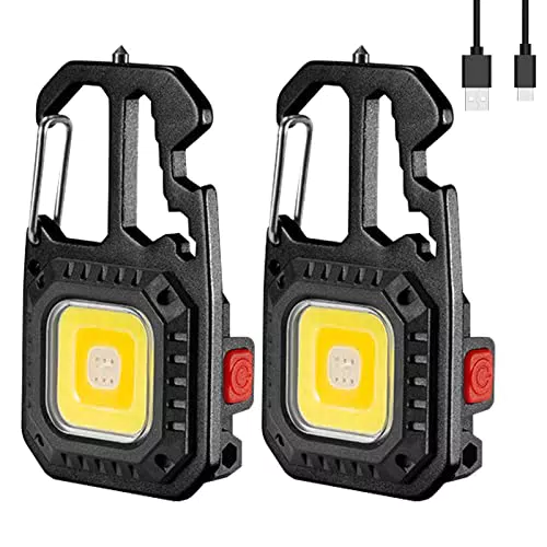 TISHOW Mini Luce da Lavoro, 2PCS Mini LED Torcia Portatile 800 Lumen
