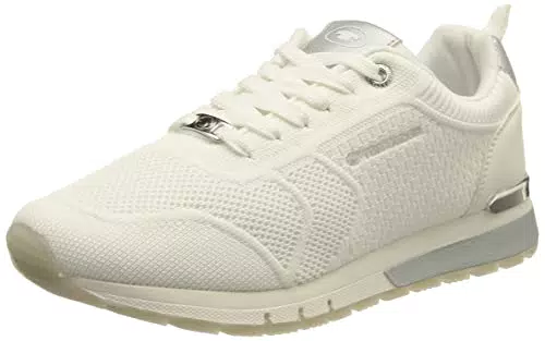 TOM TAILOR 3291110, Scarpe da Ginnastica Donna, Bianco