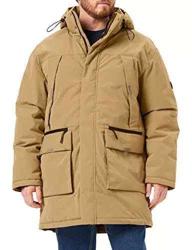 TOM TAILOR Denim 1032436 Parka, 12912 Splashed Clay Beige
