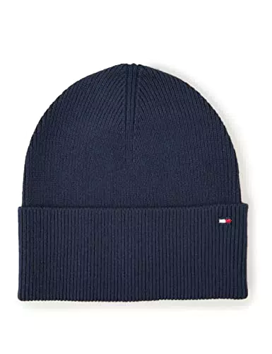 Tommy Hilfiger Berretto Donna in Maglia Essential Flag Beanie con Cashmere