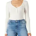Tommy Hilfiger Slim Modal Rib Henley Long Slv Altri Top in Maglia