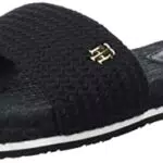 Tommy Hilfiger TH Textured Flat Sandal, Bassi Donna