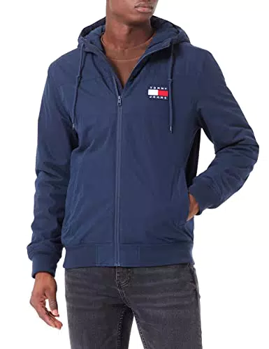 Tommy Jeans Tjm Giacca in Pile Foderata Imbottite, Twilight Navy