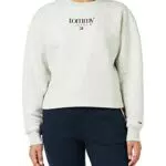 Tommy Jeans Tjw Rlxd Essential Logo 1 Crew Felpe, Silver Grey Htr