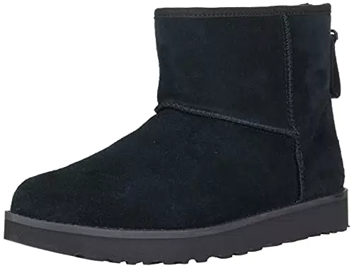 UGG Classic Mini Logo Zip, Stivale Donna, Black
