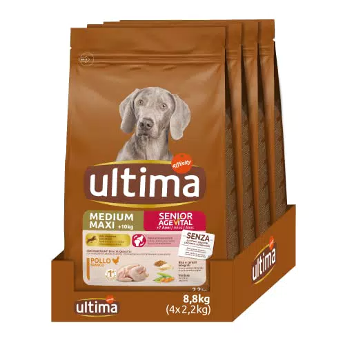 Ultima Cibo per Cani Medium-Maxi Senior con Pollo: Pack 4 x 2