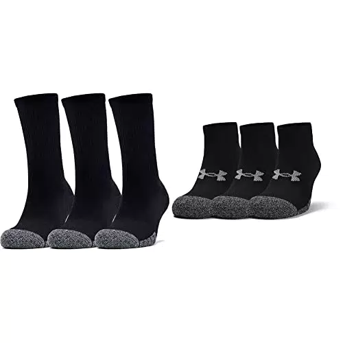 Under Armour UA Heatgear Crew, Calzini Unisex, Nero
