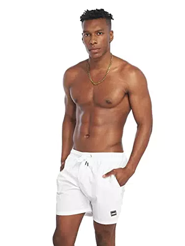 Urban Classics Block Costume da Bagno, uomo, bianco, XS