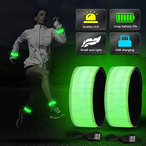 Vaileal Bande Catarifrangenti - 2 Pezzi LED verde