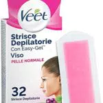 Veet Strisce Depilatorie Donna per il Viso, Pelli Normali